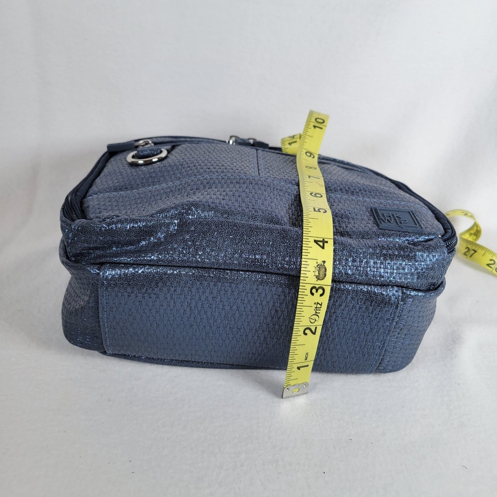 IHKWIP Womens Everyday Explorer Medium Nylon Zip Pockets Travel Crossbody Blue - Picture 9 of 9
